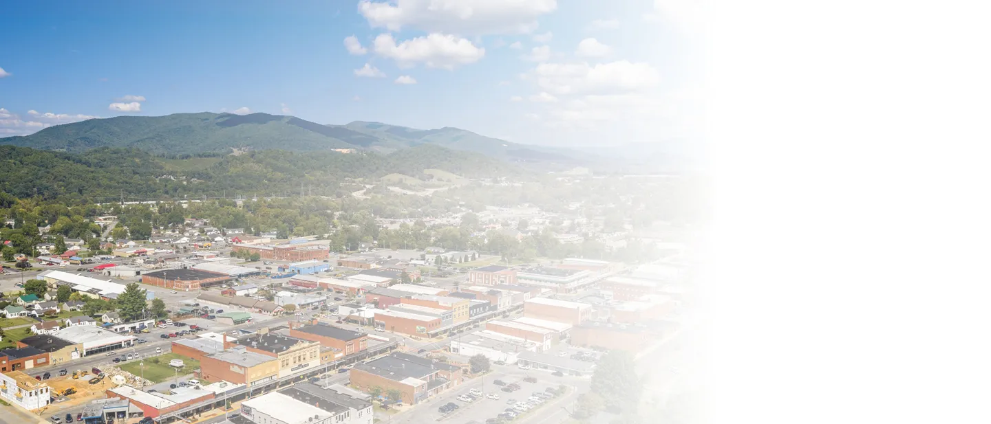 aerial view of Elizabethton